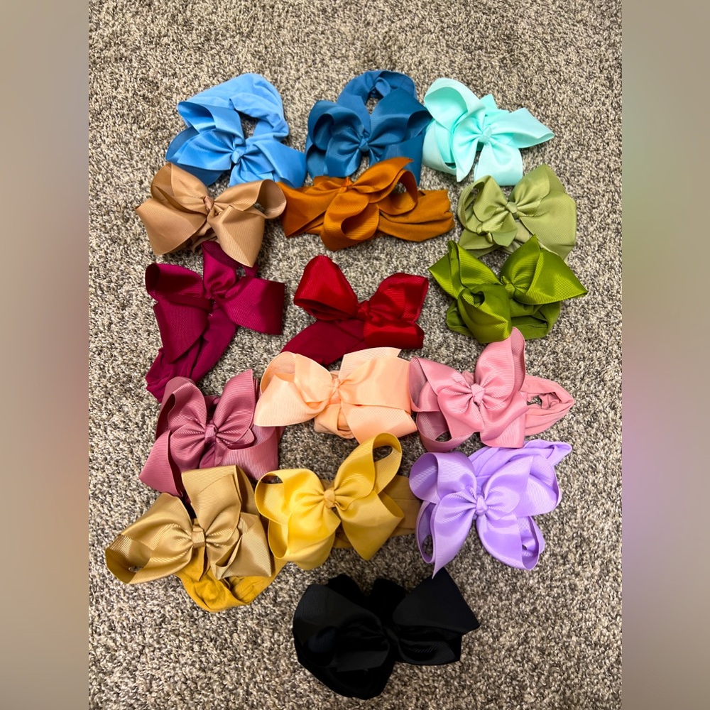 14 Colorful Baby Hair Bow Set